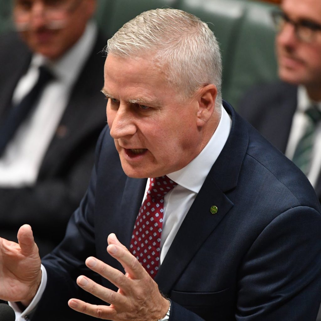 El entonces vice primer ministro Michael McCormack en la Casa del Parlamento en Canberra el 16 de diciembre de 2020. (Sam Mooy/Getty Images)